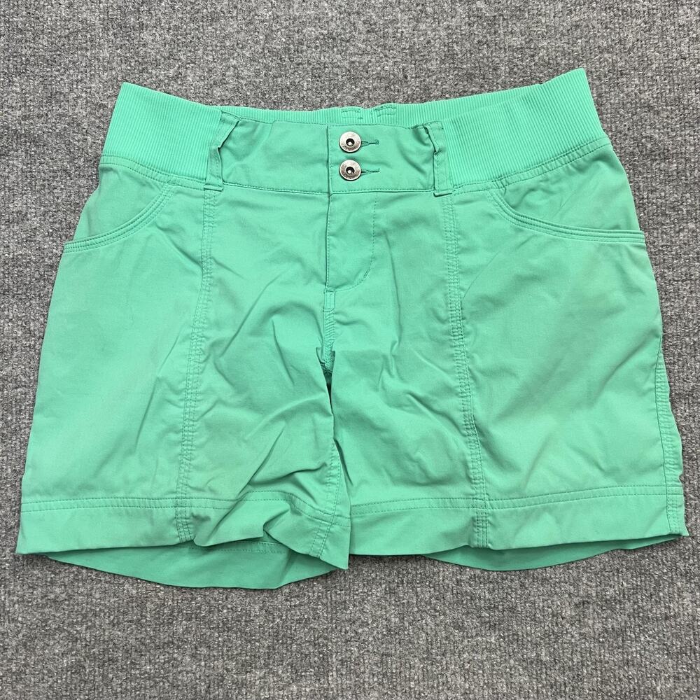 Marmot Shorts Womens Small Green Stretch Hiking Walking Outdoor Nylon Active